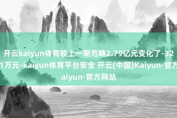 开云kaiyun体育较上一期范畴2.79亿元变化了-3229.01万元-kaiyun体育平台安全 开云(中国)Kaiyun·官方网站