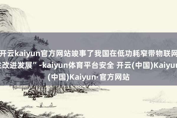 开云kaiyun官方网站竣事了我国在低功耗窄带物联网规模的自主改进发展”-kaiyun体育平台安全 开云(中国)Kaiyun·官方网站