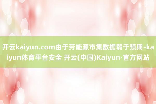开云kaiyun.com由于劳能源市集数据弱于预期-kaiyun体育平台安全 开云(中国)Kaiyun·官方网站